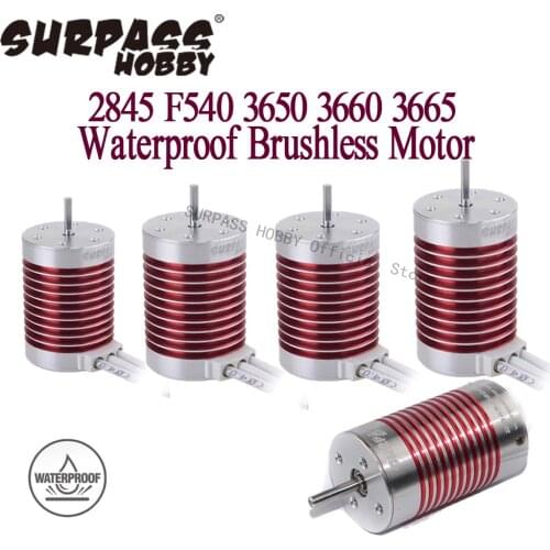 SURPASS HOBBY 2845 F540 3650 3660 3665 Waterproof Brushless Motor 45A 60A ESC for RC Car 1/10 1/12 1/14 Wltoys Racing Off-Road