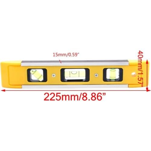 High Precision Foot Level Magnetic Measuring Instrument Horizontal Ruler 22.5cm T5UC