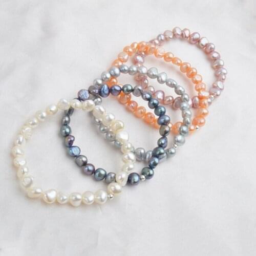High Quality Stretch Pearl Bracelet For Women Add Charm Multiple Color Choice Bangle Handmade Popular Friendship Bracelet Femme