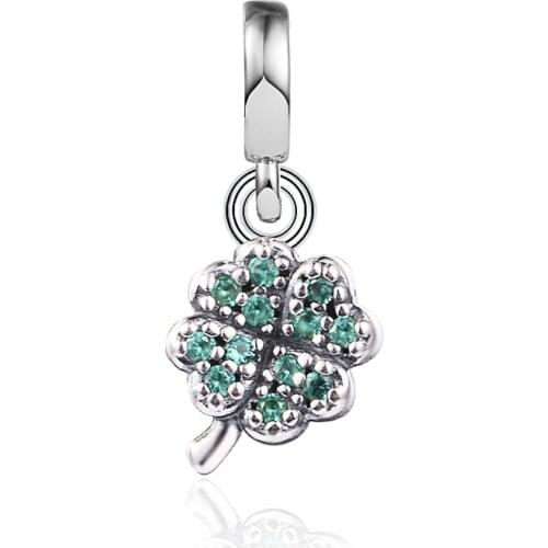 Fit Me Bracelets My Four-leaf Clover Charm Real 925 Sterling Silver Mini Beads for Women DIY Jewelry Making Small Hole kralen