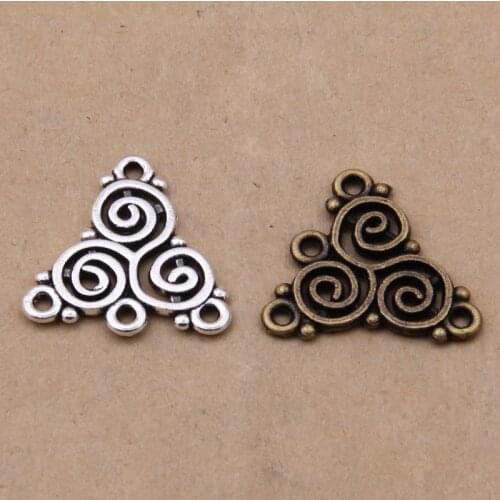 100pcs Vintage Hollow Flower Shape Charm For Manual Making Earrings/Bracelets/necklace/apparel Fashion DIY Jewelry Accessories