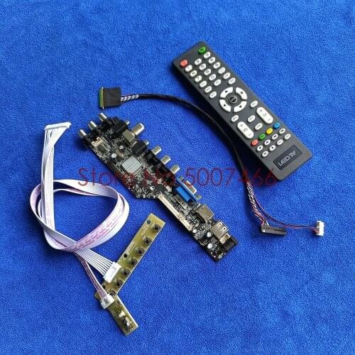 1366*768 3663 DVB for M140NWR1/M140NWR2/M140NWT1/M156NWR2 digital screen universal control card kit USB+VGA+AV 40 Pin LVDS