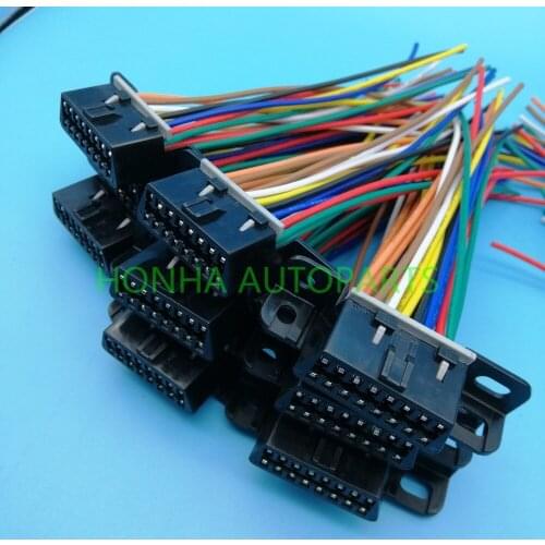 OBD 16pin obd2 Connector OBD2 16Pin Female Connector OBD 2 Wire Sockets obd Adapter Diagnostic Tool ODB MG610761-5