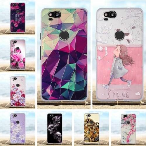 3D Flower For Capa Google Pixel 2 Case Silicone Soft TPU Slim Cover For Funda Google Pixel 2 Case Cover For Google Pixel 2 Cover