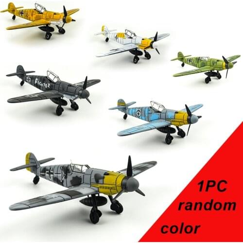 6 Colors 1/48 4d Assemble military Model Toys building sets airplane BF-109 Fighter Diecast War-II plane