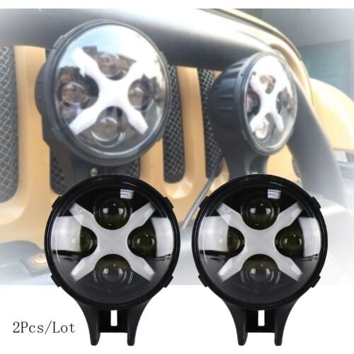 60w Car LED Spotlight 12/24v 6 inch Led Auxiliary Light with X Angle Eyes DRL Fog Driving for Off-road 4x4 vehicle trucks 2 pcs