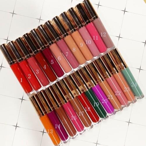 30pcs Private Custom Label Lip Gloss Stick Lipgloss Wholesale Neon Colour Color Matte Lipgloss No Logo