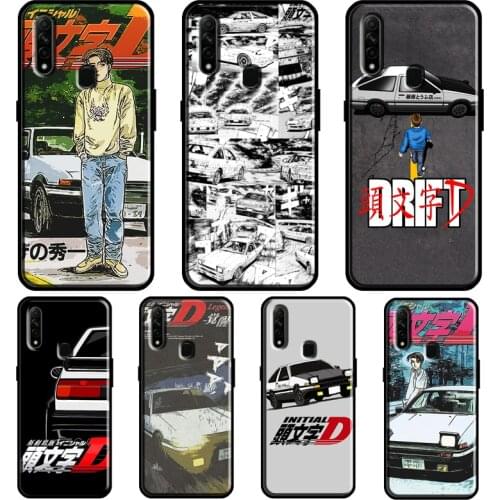 Initial D Car For OPPO A15 A1K A3S A5S A52 A72 A91 A83 A93 Find X3 Pro Reno 2 Z A5 A9 A31 A53 2020 Case