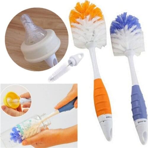 Baby Bottle Brushes For Cleaning Kids Milk Feed Bottle Nipple Pacifier Nozzle Spout Tube Cleaning Brush Sets