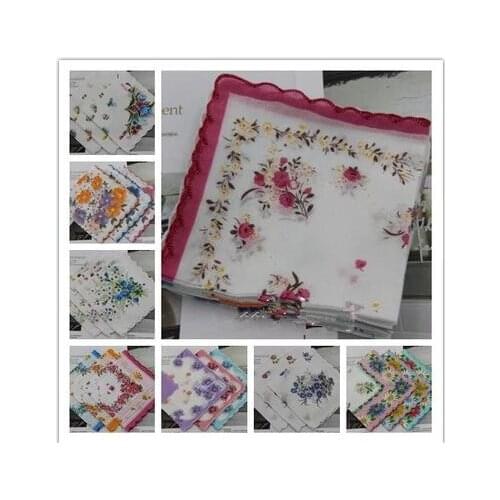 Cotton lace handkerchief crescent lady children small handkerchief retro cotton genuine explosion