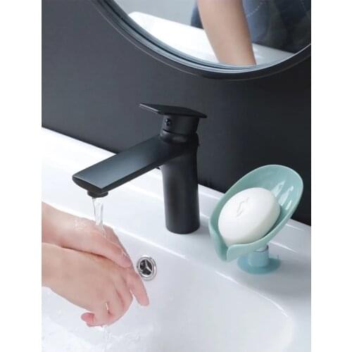 Leaf Shape Soap Box Drain Soap Holder Box Bathroom Shower Soap Holder Sponge Storage Plate Tray Bathroom Supplies Bathroom Gadge