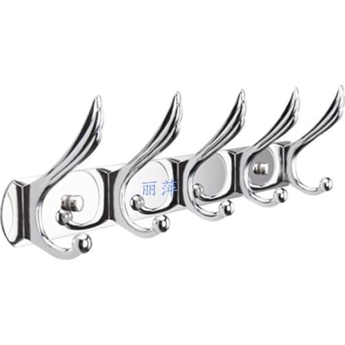 Clothes hook Wall-mounted stainless steel clothes hook row hooks behind the door wall coat hooks clothes hooks bathroom towels