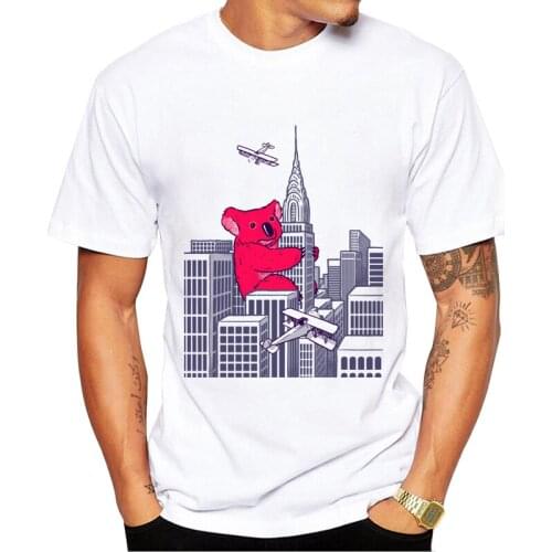 TEEHUB Kola Clamb Building Printed Men T-Shirt Short Sleeve Tshirts Fashion Marsupial Madness Street t shirts Hipster Tee