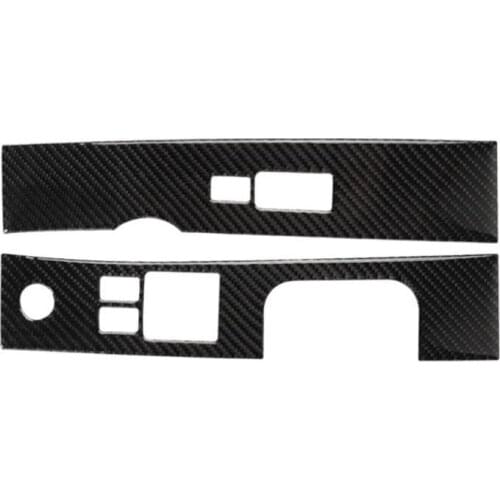 2Pcs Carbon Fiber Car Window Lift Panel Stickers Fit for Nissan 350Z 2006-2009 Car Accessories