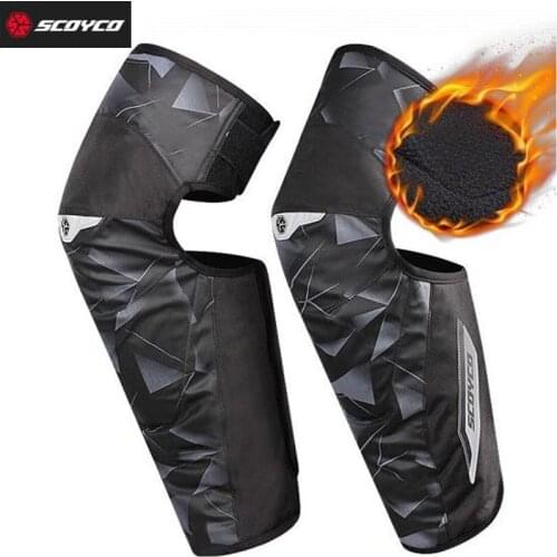 Motorcycle riding knee pads winter fall-proof wind-proof warmth rider equipment locomotive racing CE protective pile Reflective