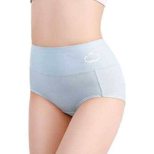 Underwear women Graphite antibacterial cotton briefs high waist ladies cotton postpartum belly high waist women panty