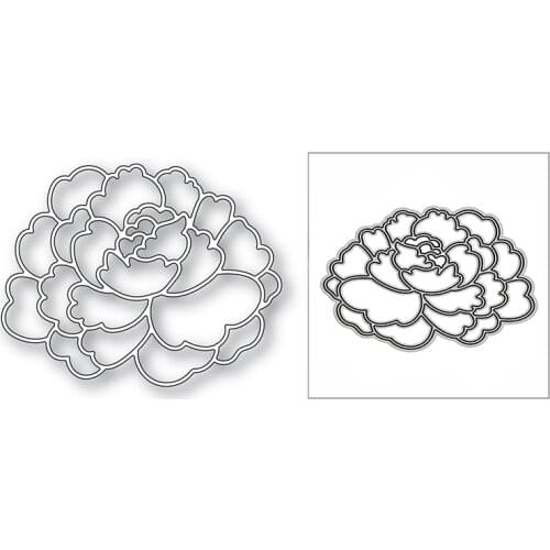 New Charming Peony Flower 2020 Metal Cutting Dies for DIY Scrapbooking Paper Decorative and Card Making Embossing Craft No Stamp