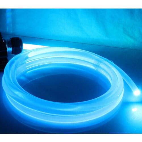 5M PMMA Side Glow Fiber Optic Cable 10mm(Dia.) Car Home DIY LED Lighting hanging lamp curtain DIY home swimming pool decor RGB