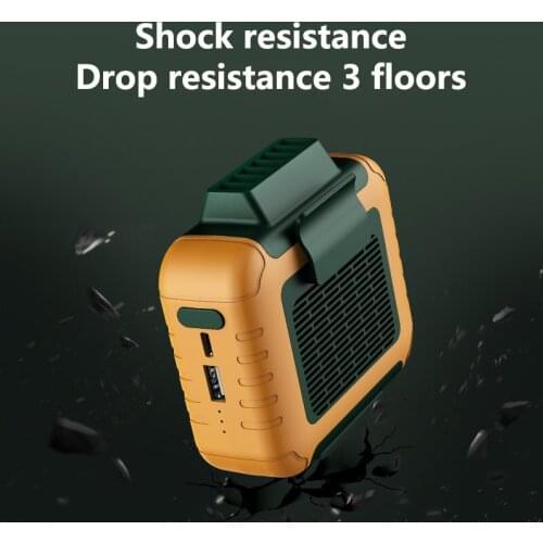 Portable Outdoor Sports Hanging Waist Fan Air Cooler Mini Desk USB Fan With 6000mAh Battery fan Household Electrical Appliances