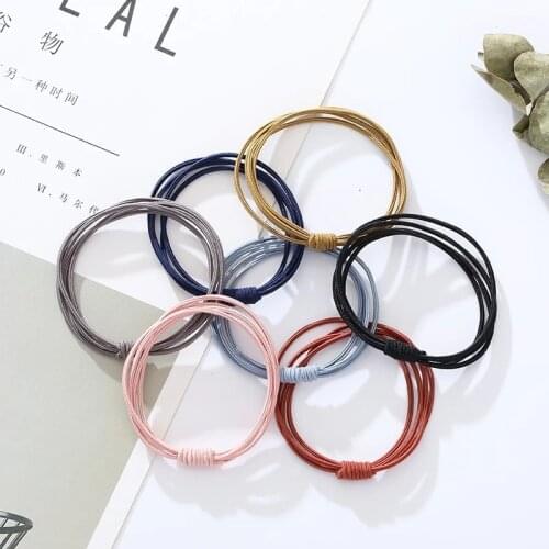 5Pcs/Lot Four in one High Elastic Hair Band Ponytail Holder Scrunchie Rubber Bands Headbands Girls Hair Accessories Gum for Hair