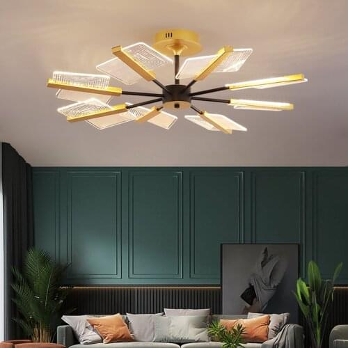 Ceiling lamp, chandelier, three color dining room lamp, living room, bedroom, study, villa decoration