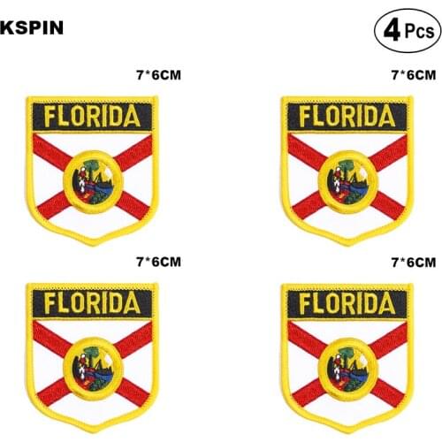 U.S.A Florida Shiled Shape flag patches national flag patches for Cothing DIY Decoration
