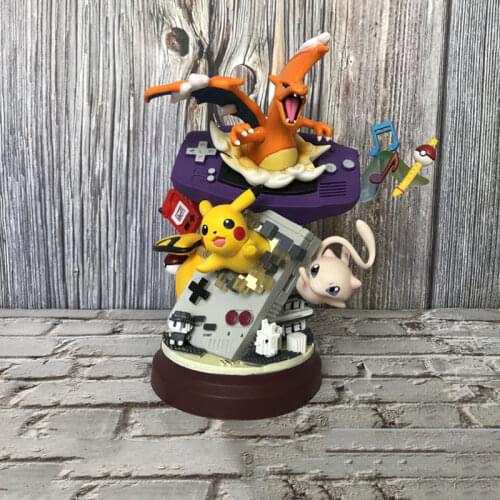 TOMY Pokemon Action Figure Pikachu GBA Scene Pikachu Squirtle Snorlax GK Model Rare Ornament Toy