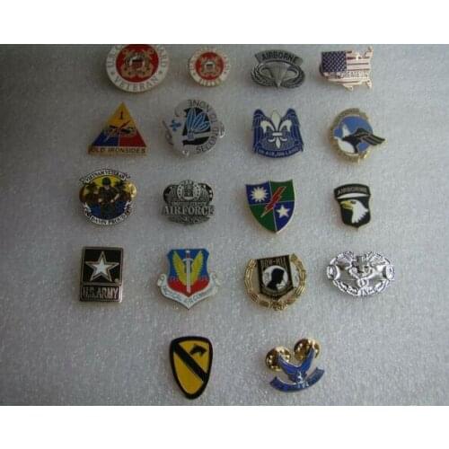 18PCS US MILITARY UNITED STATES METAL INSIGNIA PIN BADGE US PIN