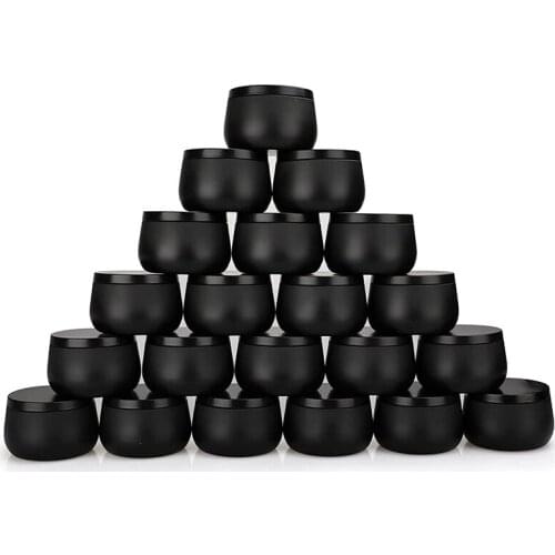 Candle Tin Cans 24 Pcs,Candle Containers Candle Jars With Lids, 8 Oz, For Candles Making, Arts & Crafts, Storage, Black