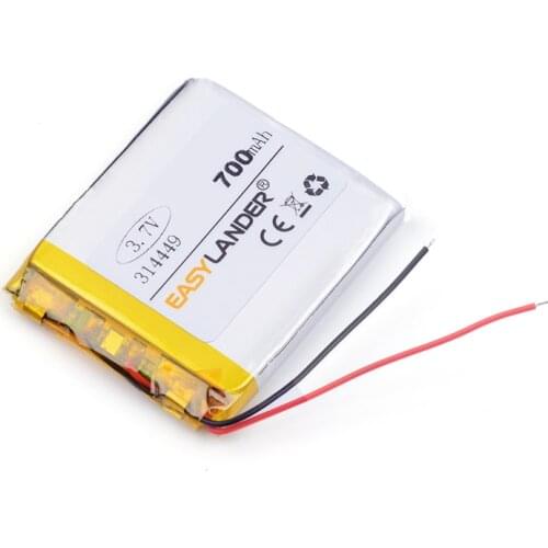 3.7v lithium ion rechargeable battery 314449 700mah MP4 PSP DVR GPS Digital Products 304449 314550 304550