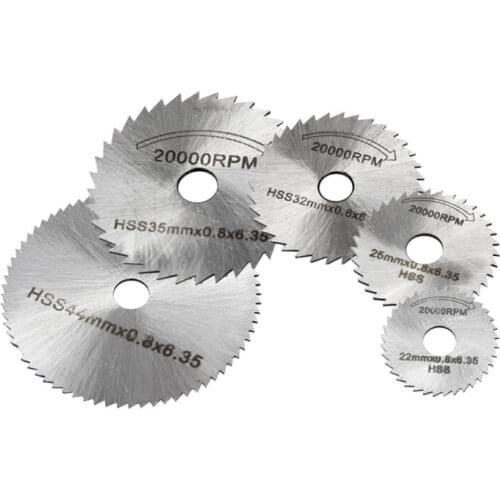 6pcs HSS Circular Cutting Saw Blade Cutter Discs 6mm Shank Mandrel High Quality Electric grinder saw Blades For Rotary Tool
