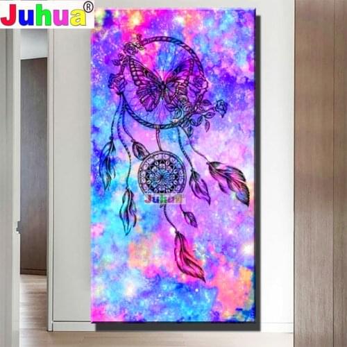 Big Size Full Square/Round Drill 5D DIY Diamond Painting Cross Stitch Abstract "Dream feather" 3D Embroidery Mosaic Home Decor