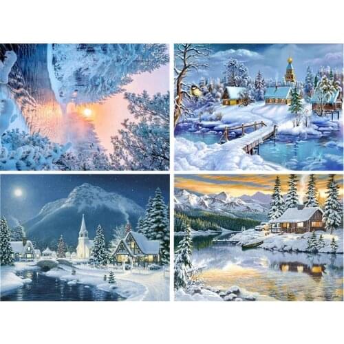 Diamond Painting Diamond embroidery 5d diy full square winter - diamond mosaic new arrivals diamant painting