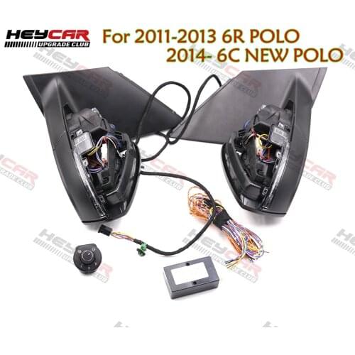Automatic Folding Side Mirror With Turn Signals Upgrade Auto Folding Mirror For Vw 2011-2013 6r Polo 2014- 6c New Polo