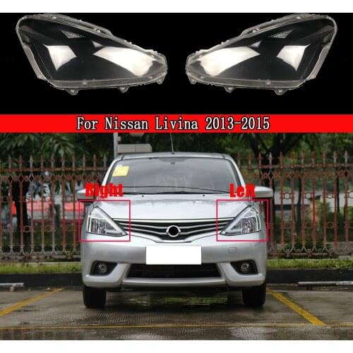 Car Glass Lamp Headlamp Lampcover Shell Auto Lampshade Headlight Lens Cover For Nissan Livina 2013-2015 Auto Head Light Case