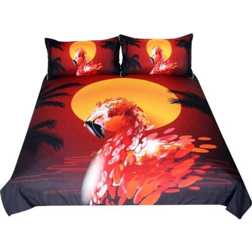 Free shipping cartoon bird dachshund dog deer horn totem octopus bedding set 1pc duvet cover&2pcs pillow cases home textile