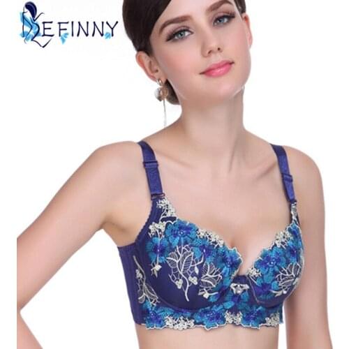Newest Sexy Women Push Up Bra Thin Elegant Chinese Style Embroidery Collection Breast Adjusting Lingerie BC Cup Underwear