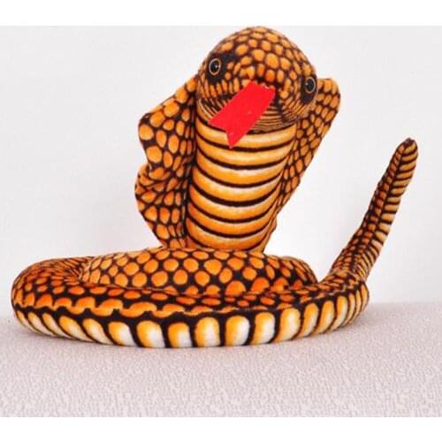 Children Plush Toy Simulation Cobra snake Baby Kids Stuffed Toy for Christmas Birthday gift snake animal