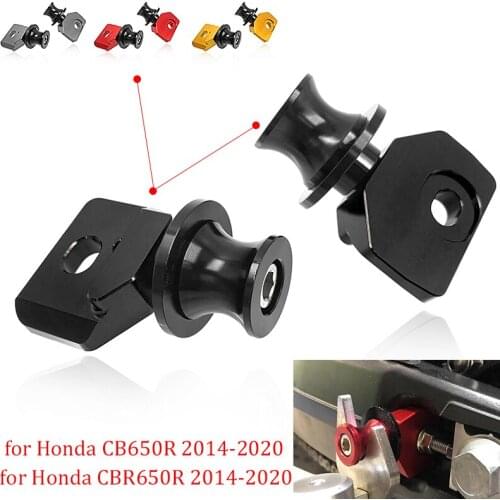 For Honda CB650R CBR650R 2014-2020 Motorcycle Accessories CNC Chain Adjustment Bracket Swingarm Spools Slider CB 650 R CBR 650R