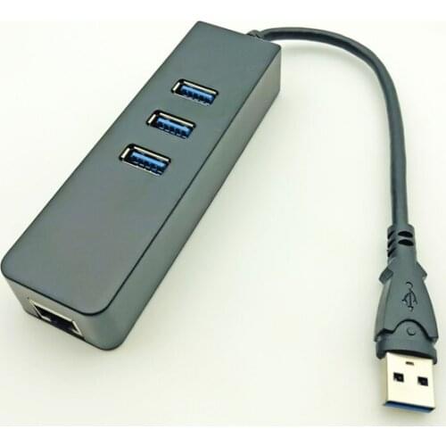 USB 3.0 Ethernet Adapter with 3 Ports USB3.0 HUB USB RJ45 Gigabit Ethernet Lan 10/100/1000 Mbps Network Card for Macbook Laptop