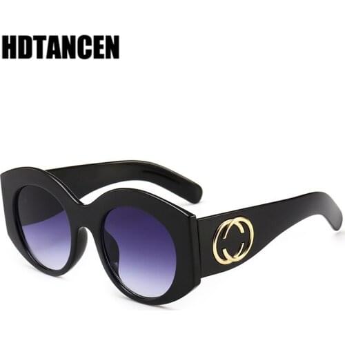 HDTANCEN Classic Round Sunglasses Women Men Luxury Retro Sun Glasses Candy Color Eyewear Frame UV400