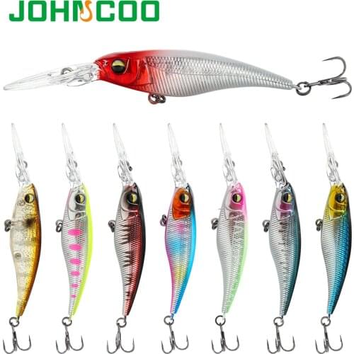 JOHNCOO Suspend Fishing Lure 62mm 5.3g Minnow Bait Japan Fishing Hard Lures With Treble Hook Artificial Bait