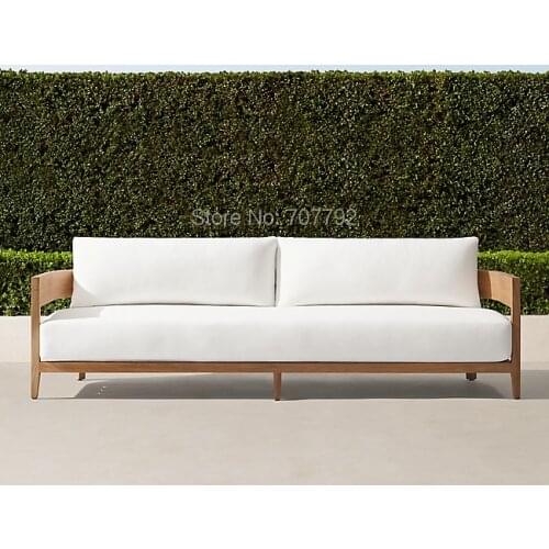 Quality outdoor furniture wooden double sofa teak lounge sofa
