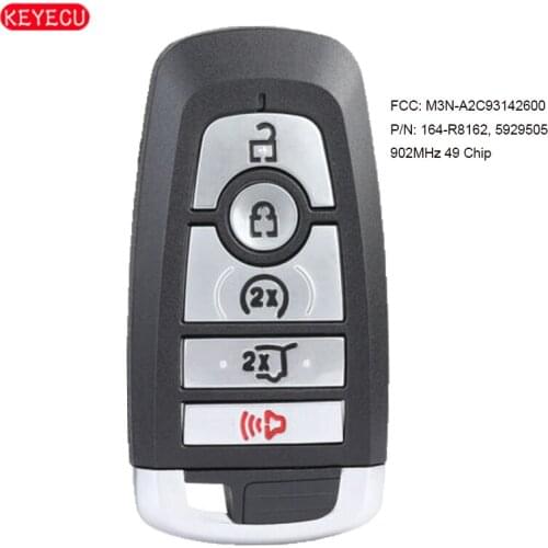 KEYECU Aftermarket Smart Remote Key 902MHz 49 for F*ord Edge Fusion 2017 2018 Expedition Explorer 2018 M3N-A2C93142600 164-8149