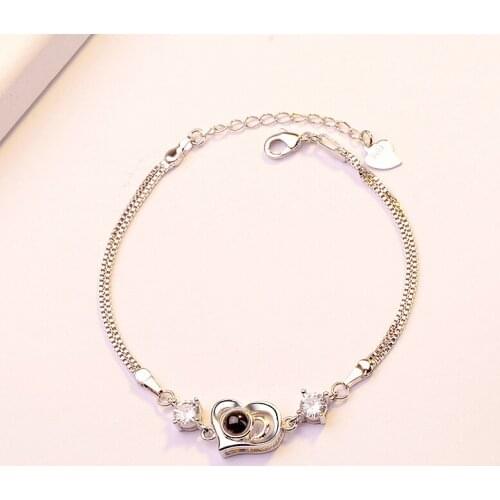 LVB103 heart Europe and America Classic Bracelets fashion jewelry Bangles silver bracelet for girl gift women