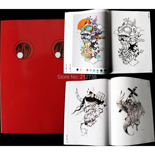 Newest Eight Knowledge Tattoo Manuscript Linear Print Fashion Cartoon Pop Figure Social Monkey Animal Tattoo Book A4 111Pages