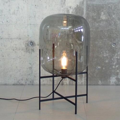 Northern Europe Creative Concise Glass Table Light Nordic Bedroom Livingroom Study Office Decoration Lamp Free Shipping