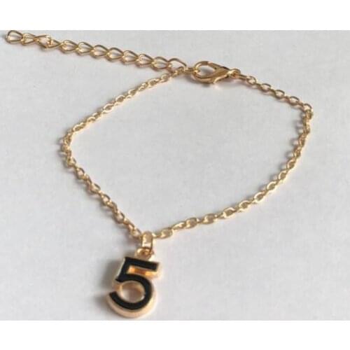 Lx481 Europe Trendy Vintage Simple Black and White Alloy 5 words Bracelet Womens Jewelry Accessories