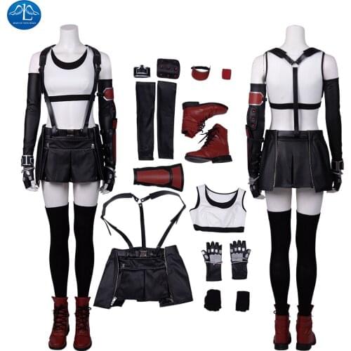 Manluyunxiao Tifa Lockhart Cosplay Anime Game Adult Women Final Fantasy VII Cosplay Halloween Costume for Women