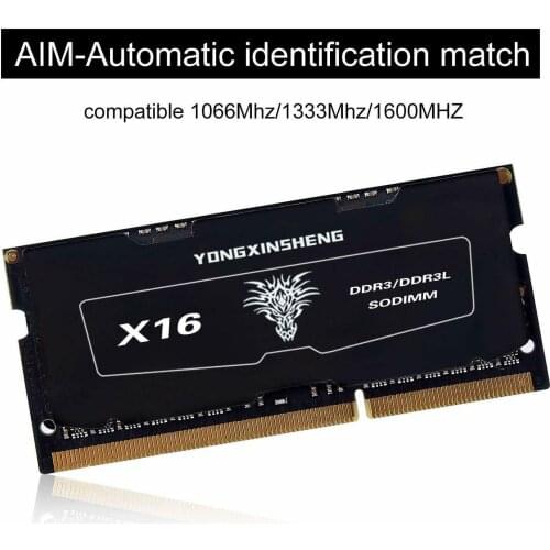 DDR3L 4GB 8GB 1600MHz PC3-12800S 1.35V SODIMM Memory Stick ram Module for Laptop Notebook with Black Sticker